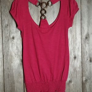 3/$20 sale ~ Eyelash Couture Top Tunic S Hot Pink Fuchsia